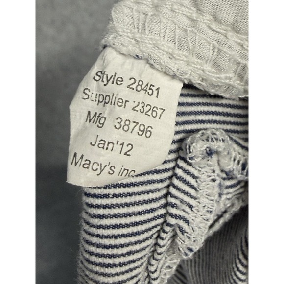 Greendog Cargo Shorts Boys 7 Blue White Pinstripe Twill Cotton Pockets Casual - Picture 9 of 9